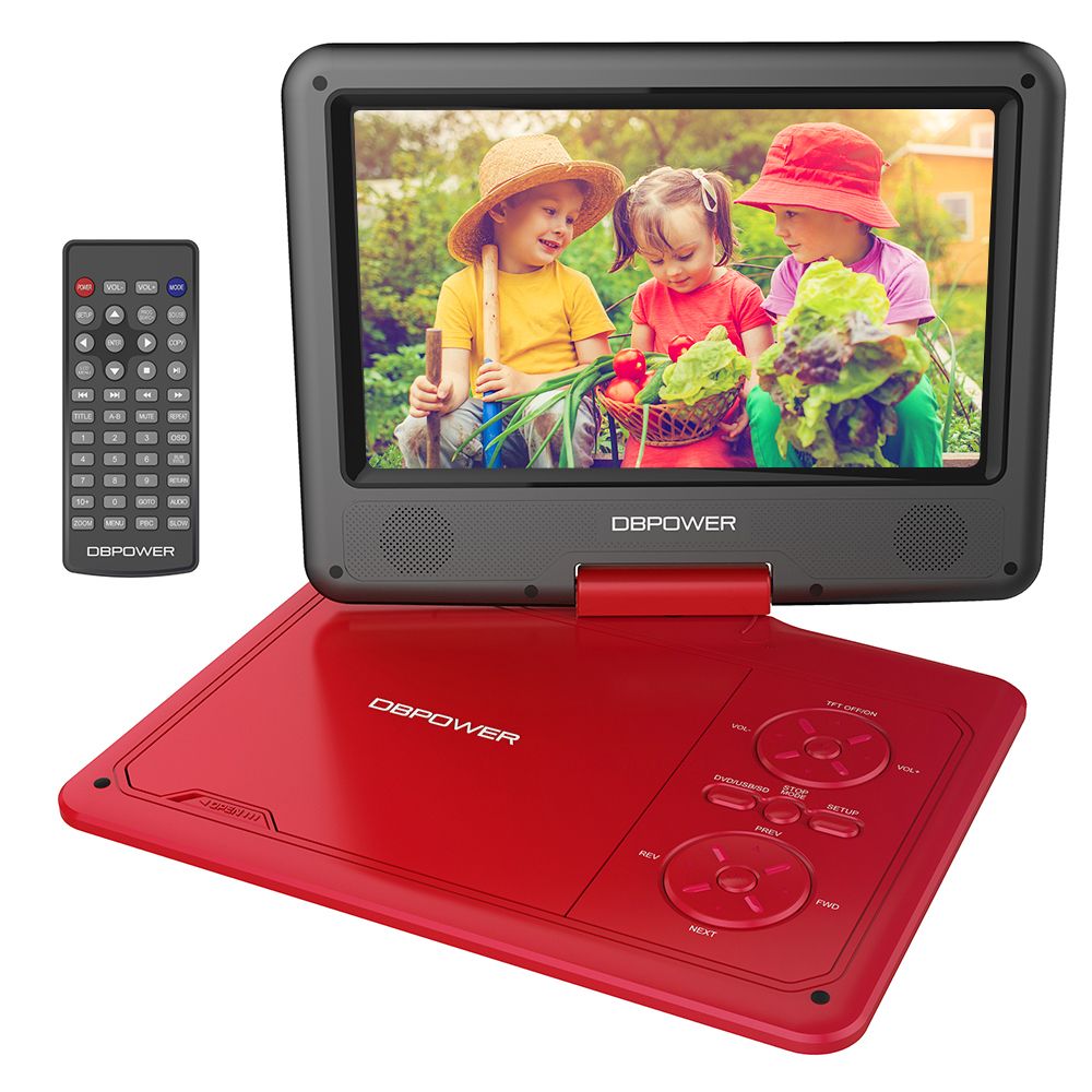 DBPOWER 9.5 Portable DVD Player, 5 Hour Rechargeable Battery, With