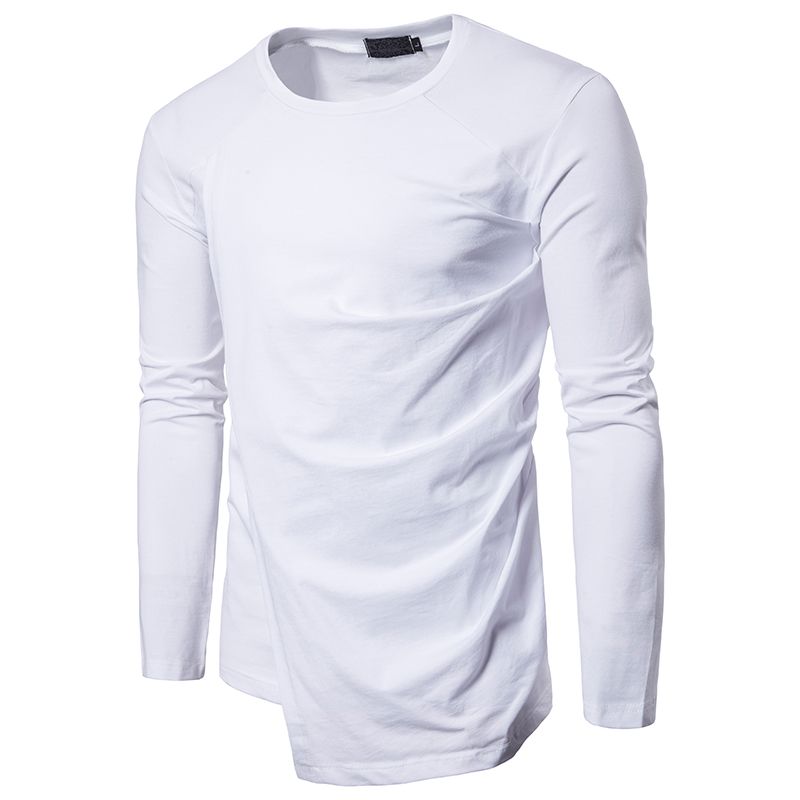 New Trends Men'S T Shirts Long Sleeve Fashion T Shirt Hip Hop Plain ...