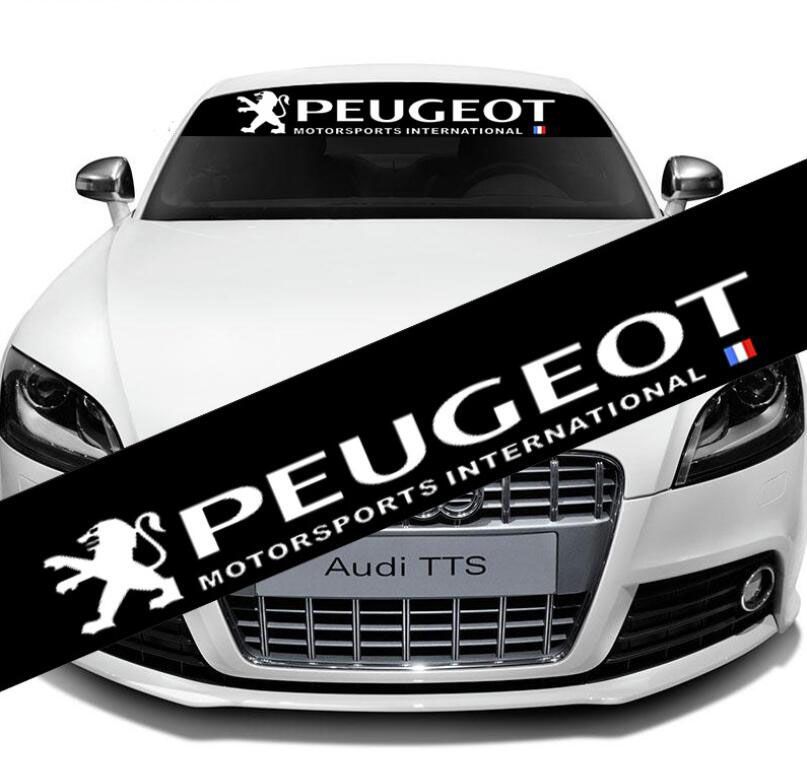 Acheter Auto Voiture Universel Arrière Avant Pare Brise Réfléchissant Autocollant Pour PEUGEOT