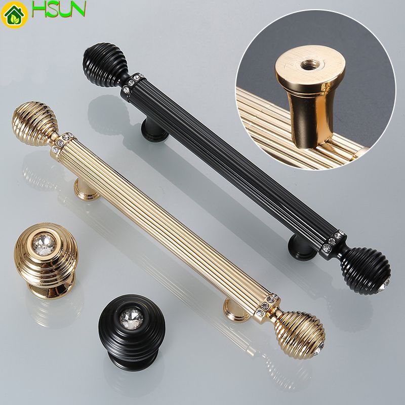 2020 Gold/ Black Door Handles Luxury Drawer Pull Kitchen
