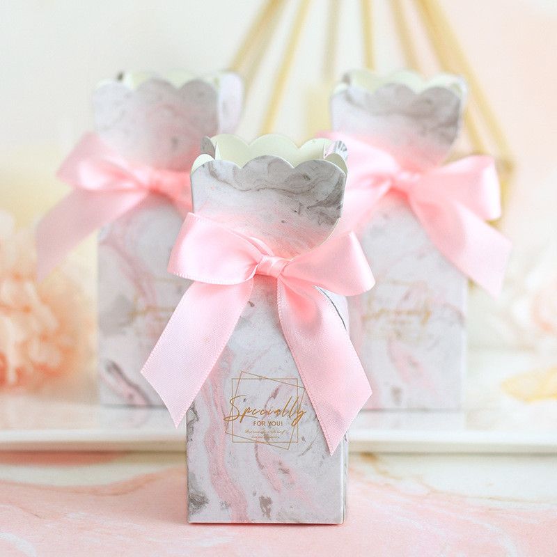 Paper Romantic Candy Box Vase Style Flower Gift Box With Ribbon For Paper Romantic Candy Box Vase Style Flower Gift Box With Ribbon For