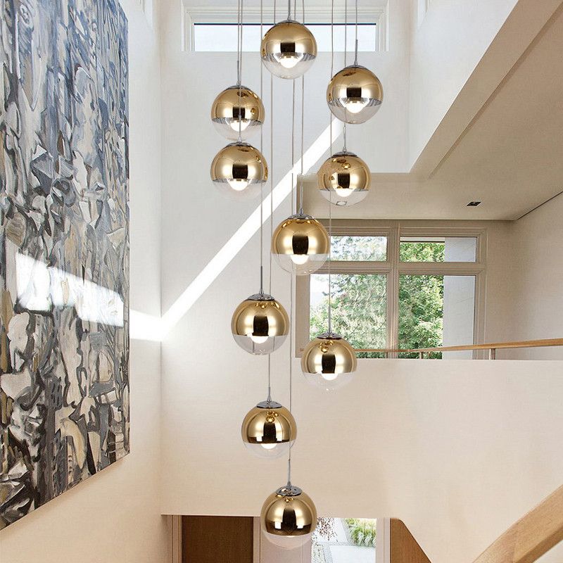 Compre Moderno Led Lámpara Colgante Nordic Luz Escalera
