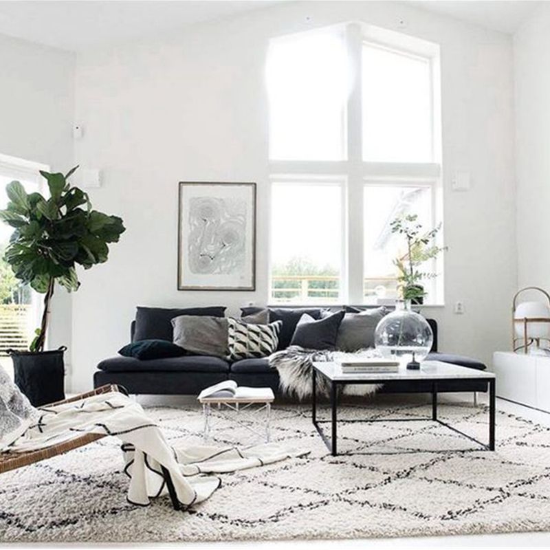 Ins Kilim Handmade Morocco Carpets For Living Room Geometric Bohemia Indian Bedroom Rug Plaid Striped Black White Design Nordic - Grey And White Living Room Rug Ins Kilim Handmade Morocco Carpets For Living Room Geometric Bohemia Indian Bedroom Rug Plaid Striped Black White Design Nordic - Grey And White Living Room Rug