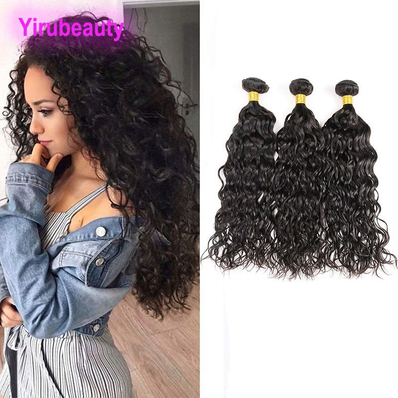 Malaysian Human Hair Bundles 8 28inch Natural Color Water Wave