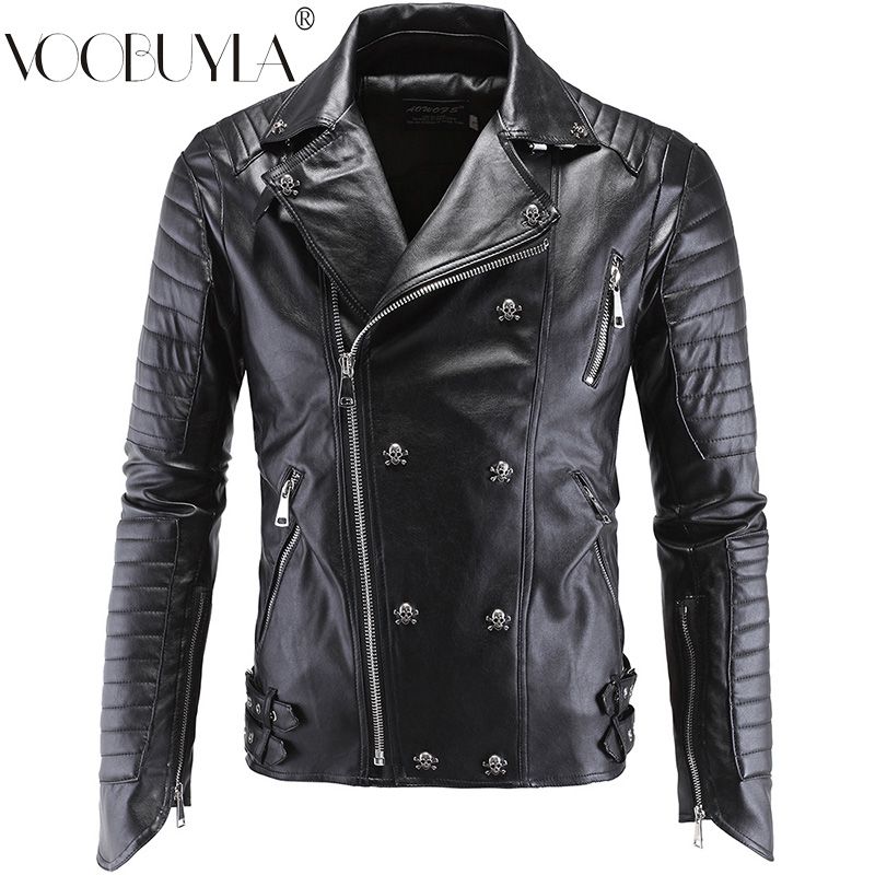 Voola Men S Pu Leather Jacket Big Size M 5xl Leisure Voola Men S Pu Leather Jacket Big Size M 5xl Leisure Jackets Spring Autumn Coats Fashion Zippers Lapel Jaqueta White Coat Jean Biker