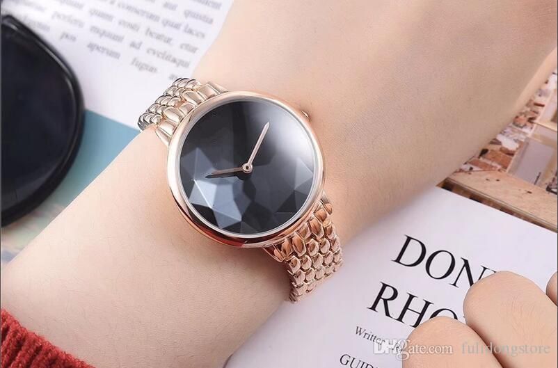 3D Glass Jewelry Stainless Steel Wrist Watch Quartz Watch Creative