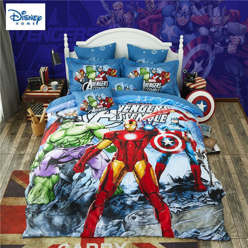 Marvel Avengers Bedding Set For Kids Comforter Duvet Covers Twin Size Bedroom Decor Queen Bed Sheets Cotton Bedspread 3 5 Pieces