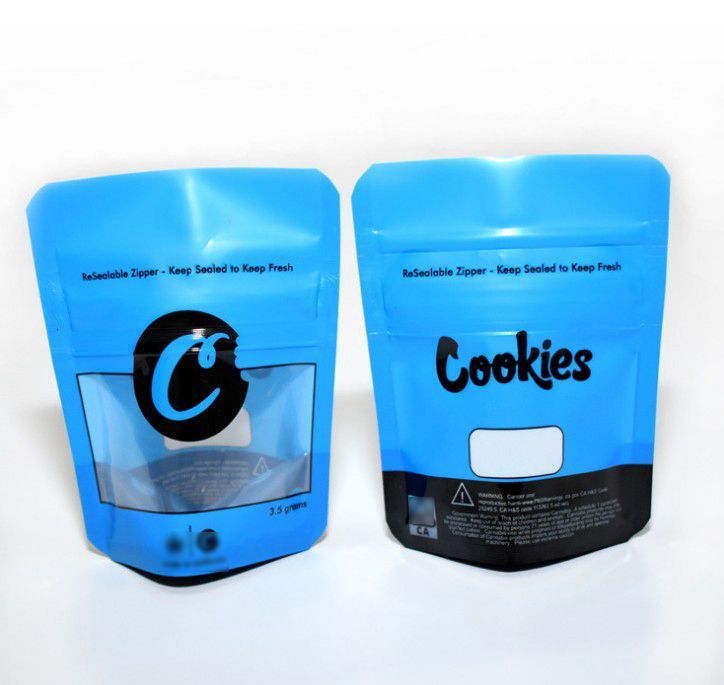 2019 COOKIES California SF 8th 3.5g Mylar Childproof Bags 420 Packaging Connected Cookies Bag