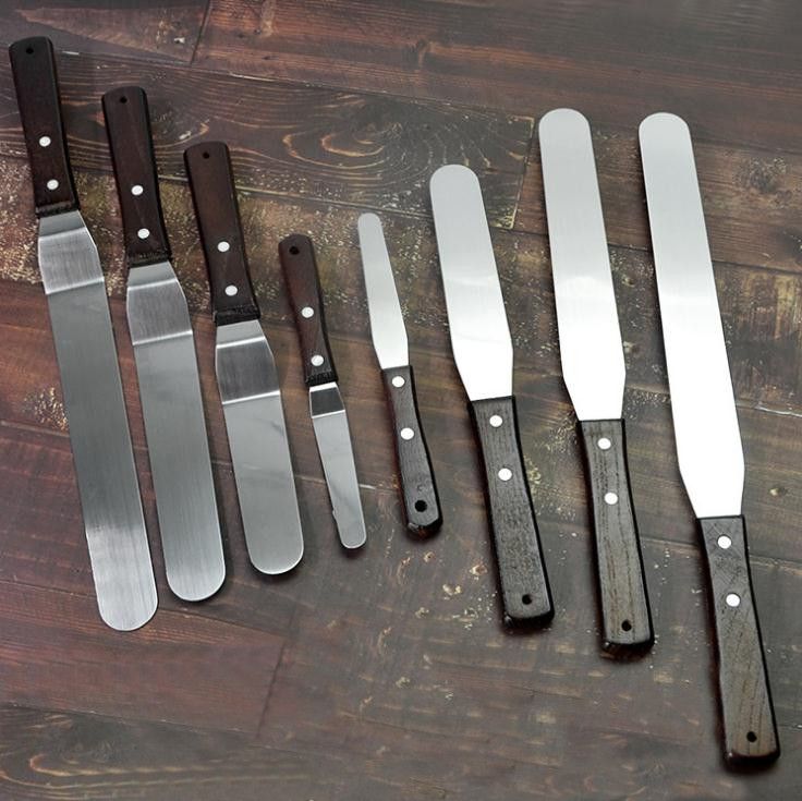 2021 Factory Direct Spatula Cream Knife With Wooden Handle Stainless