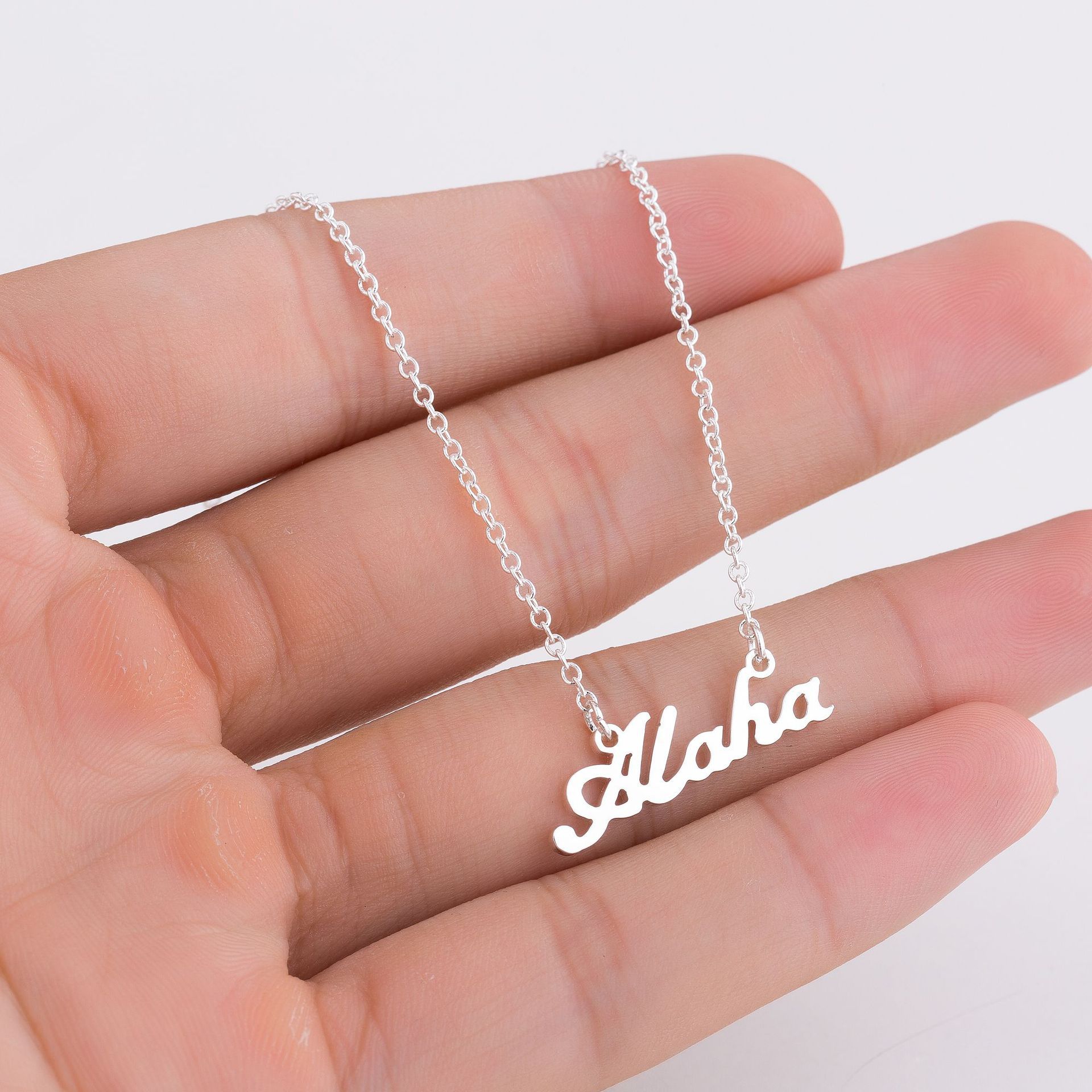 Hawaiian Necklaces Pendants Hawaii Aloha Necklace Beach Gold Chain Necklace Love Accessories Choker Jewelry Best Summer Jewelry