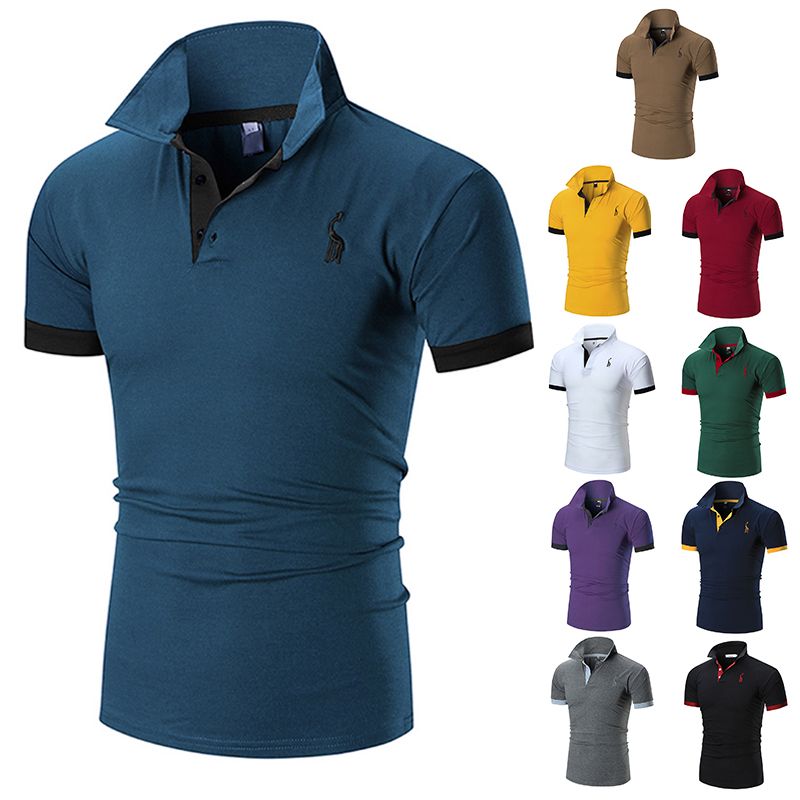 2019 Poloshirt Solid Polo Shirt Men Luxury Polo Shirts Short Sleeve Men ...