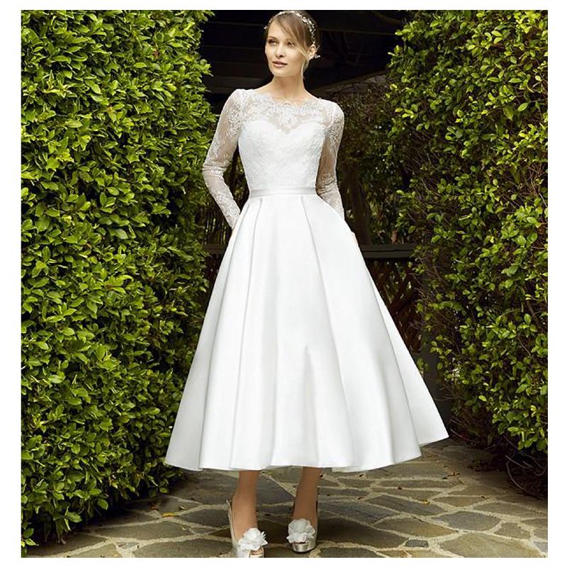 tobillo novia del compre 2019 vestido de longitud xqensyw7