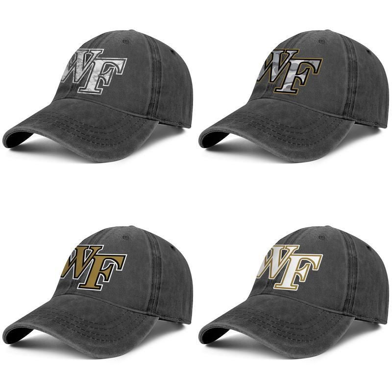 Wake Forest Demon Deacons Logo Unisex Denim Baseball Cap Custom Vintage