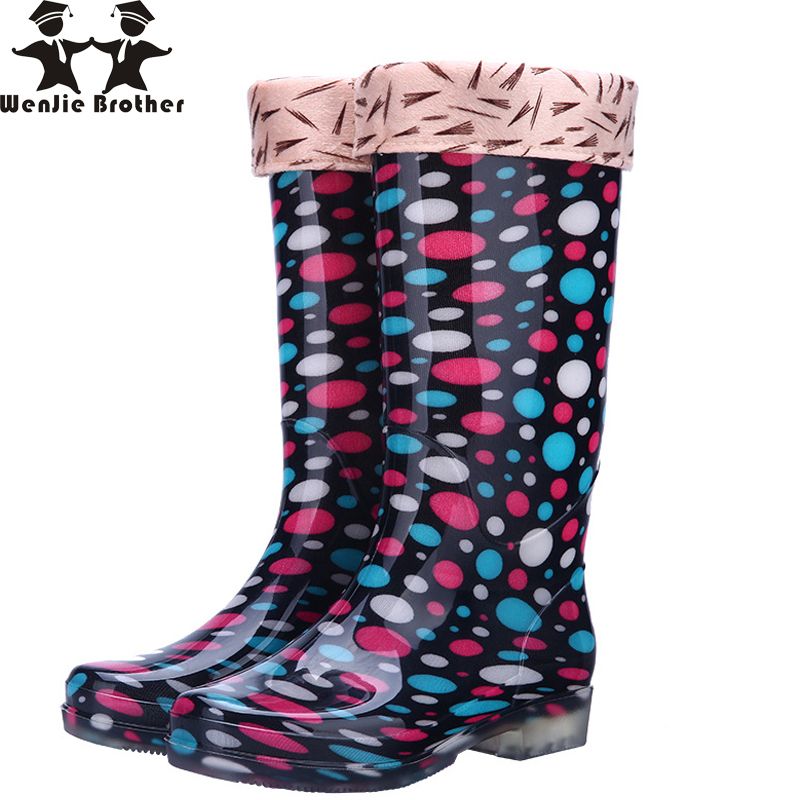 colorful rain boots women