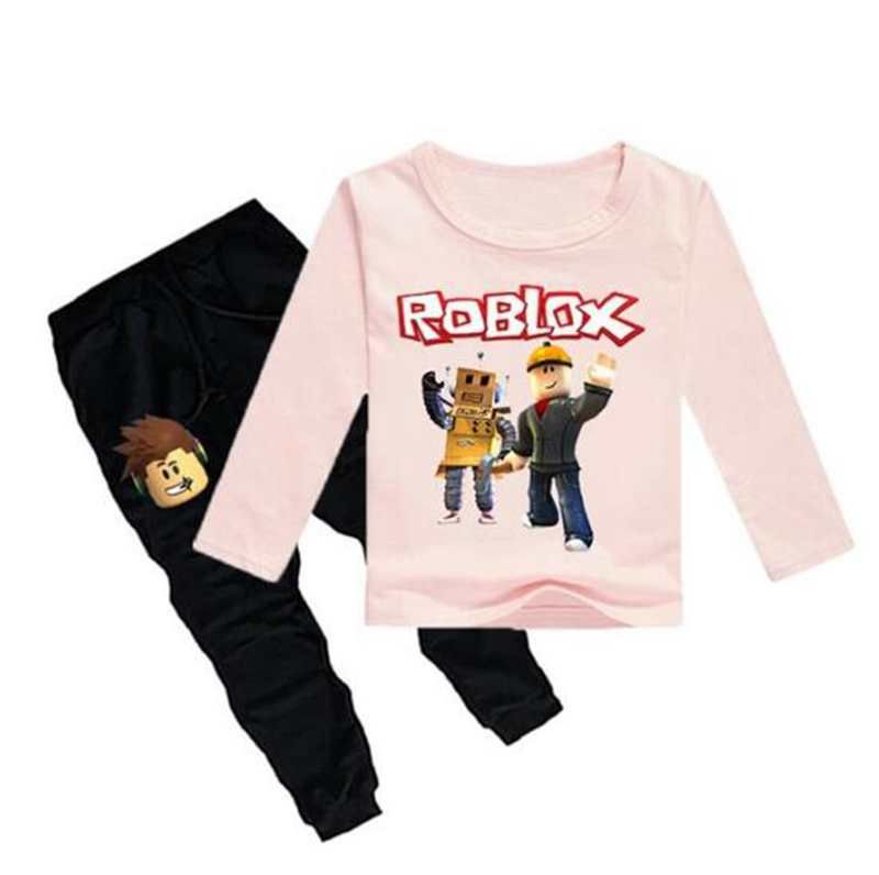Roblox Game Print Kids T Shirt Pants 2pcs 2019 Spring Print Children Cotton Sweater For Boy Girl Clothes Sports Sets - roblox venom shirt