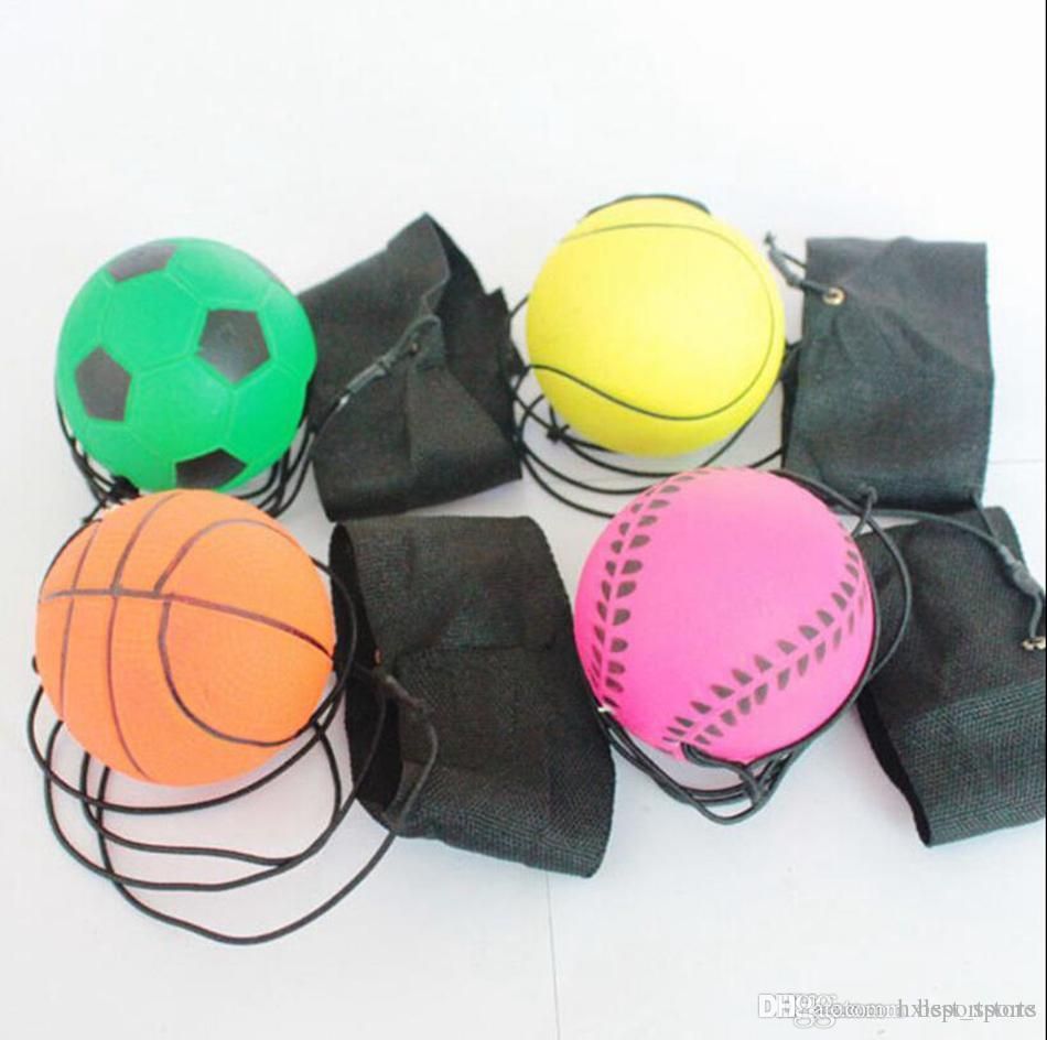 2021 63mm Bouncy Fluorescent Rubber Ball Wrist Band Ball Board Game