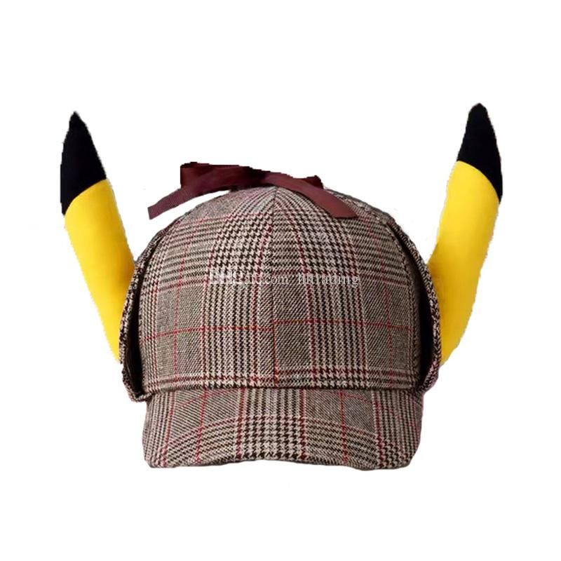 2020 2019 New Movie Detective Pikachu Hats Pocket Monster Baseball Caps