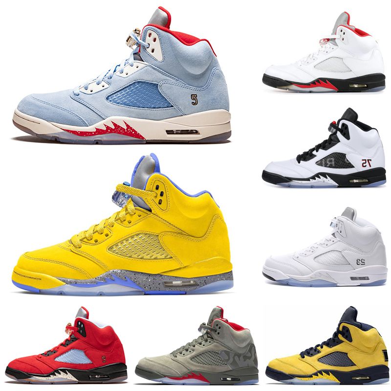 New Arrivel 5 5S Men Basketball Shoes Black Metallic Fab 5 SP Michigan