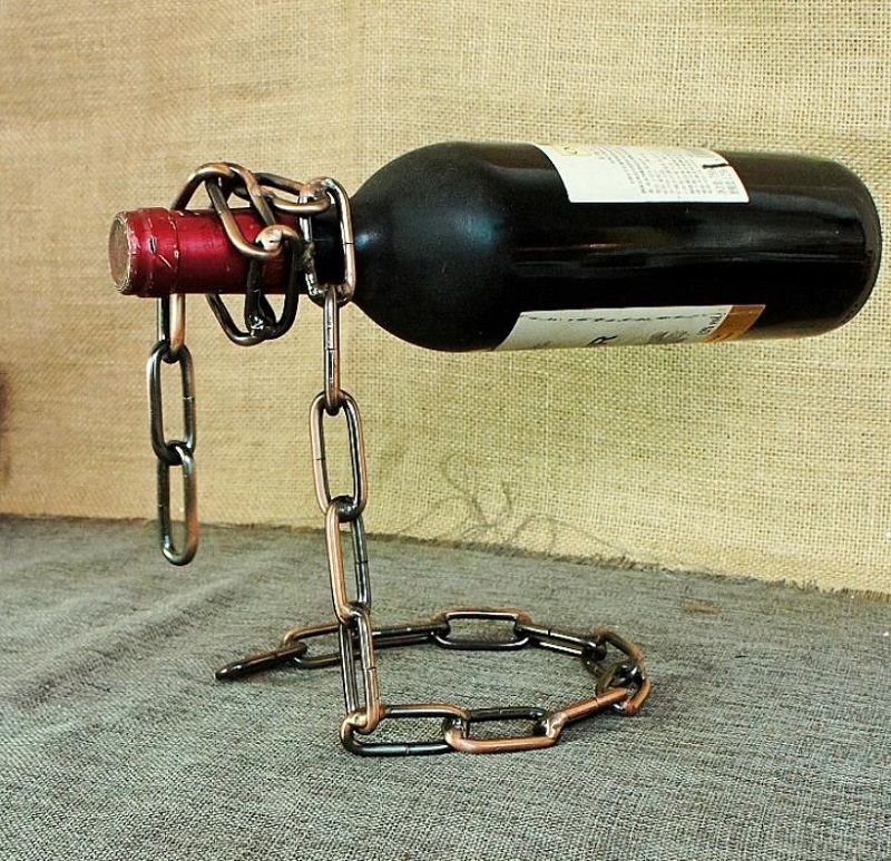 2021 Special Red Wine Rack Wine Bottle Holder Creative Suspension Rope