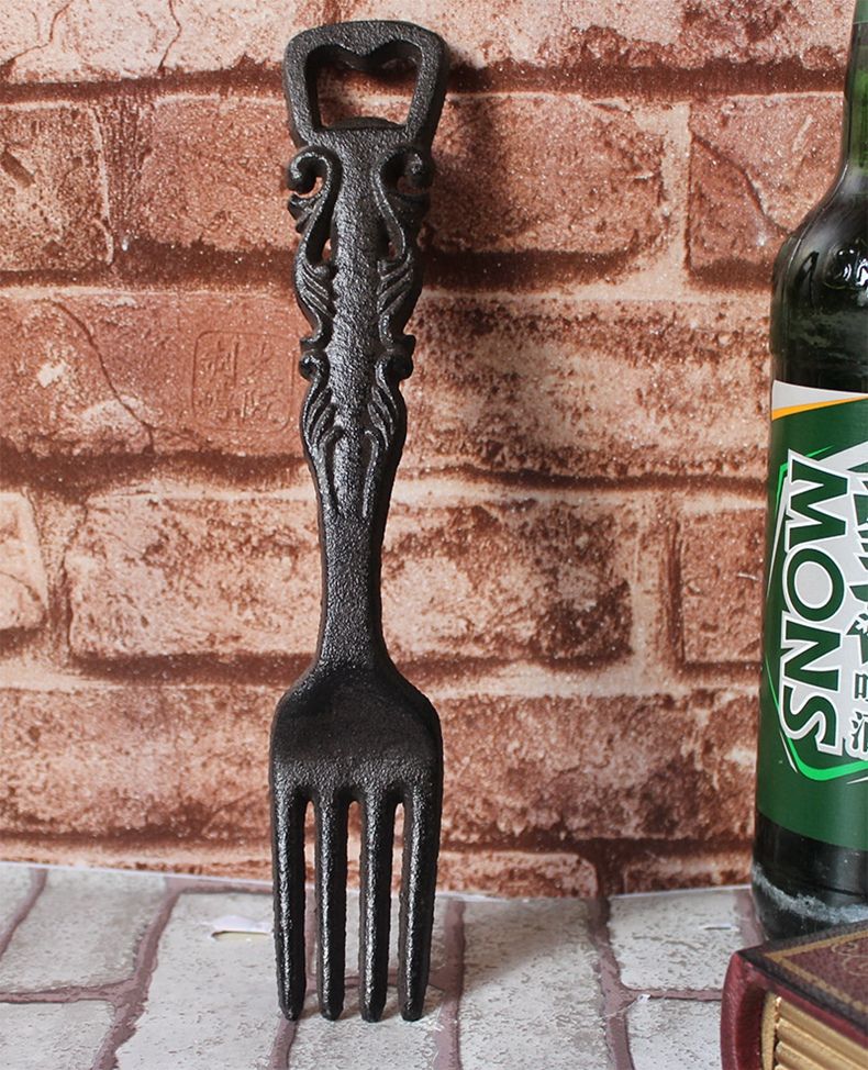 Cast Iron Fleur De Lis Bottle openers Rustic Brown Beer Soda Opener