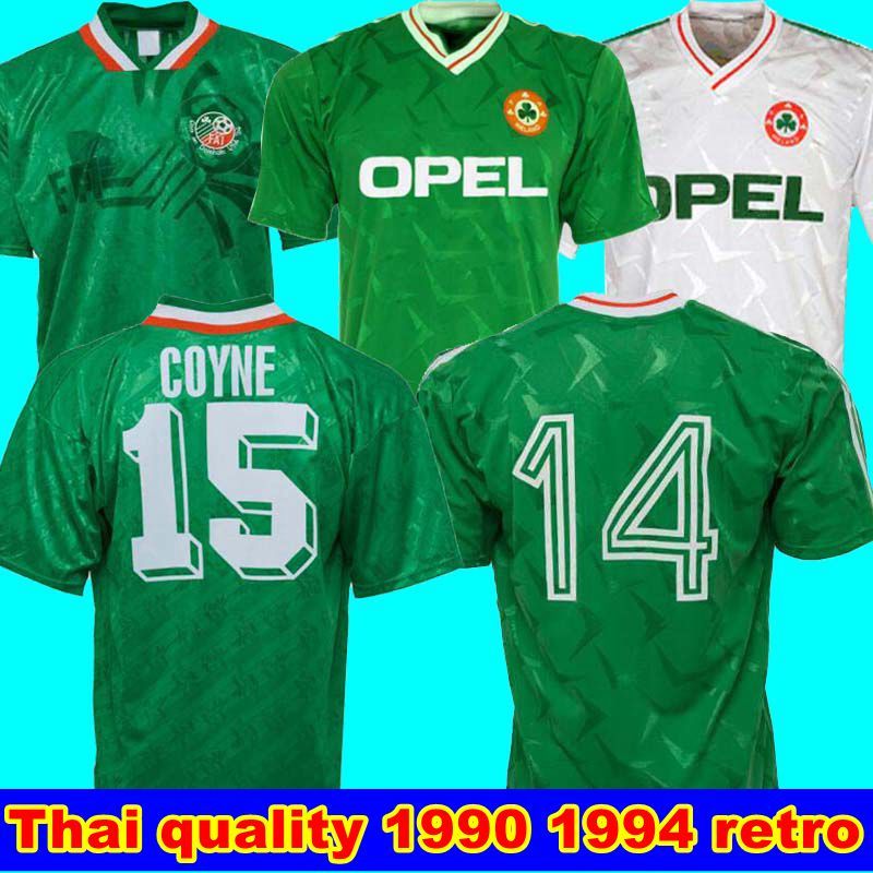 2021 1990 Ireland Retro Soccer Jersey 1994 World Cup Ireland Home Green