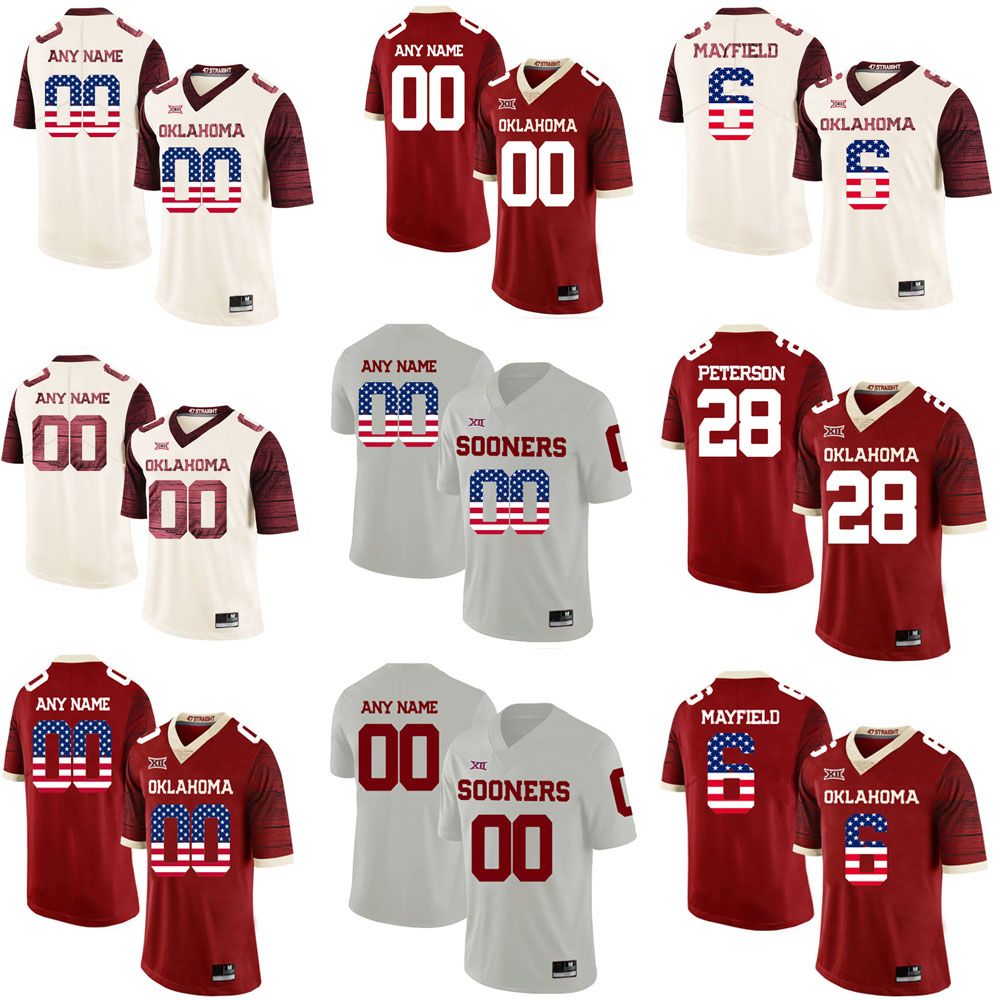 custom oklahoma sooners football jersey