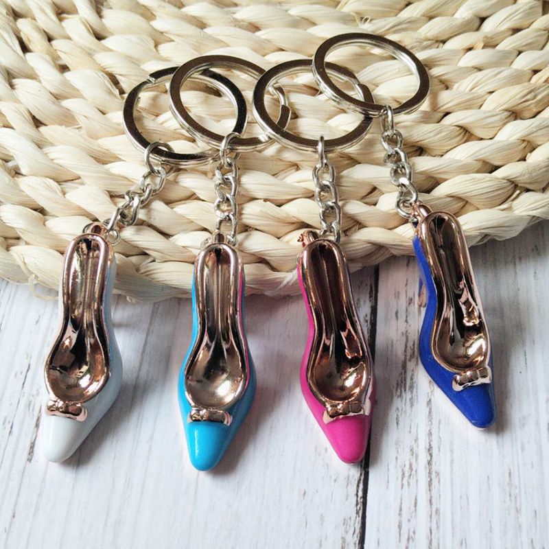 Hot New Novelty Mini High Heel Shaped Keychains Cute Shoe Keyrings For