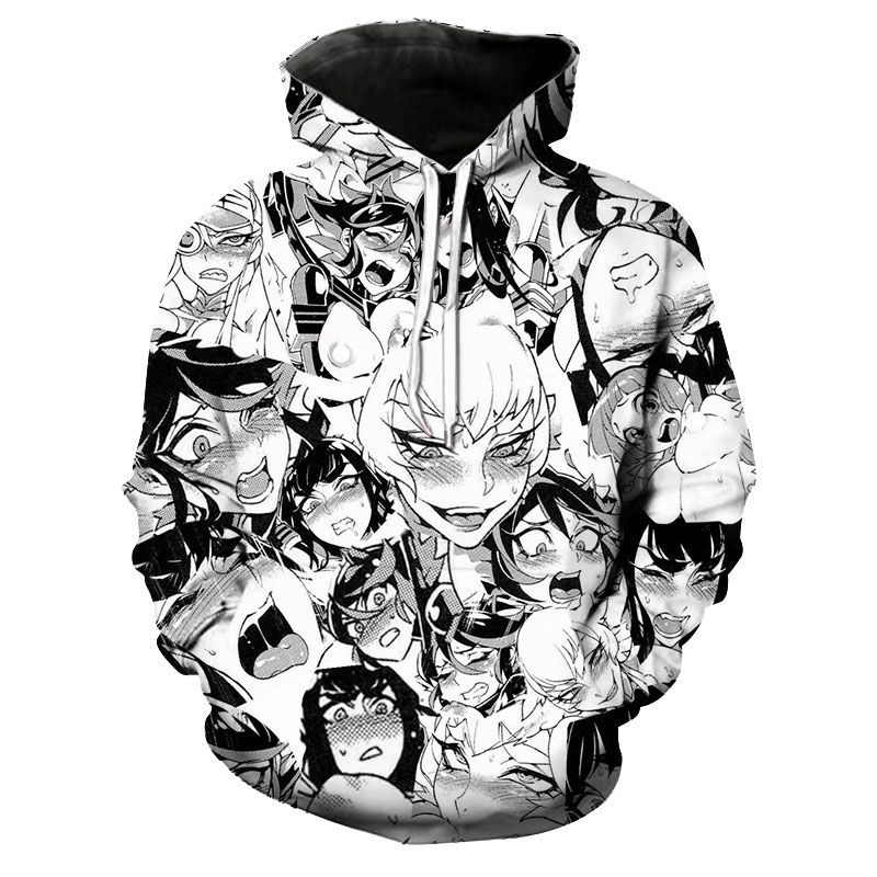 Hentai ahegao 3d anime capucha Sudadera hoody suéter Hoodie Jersey
