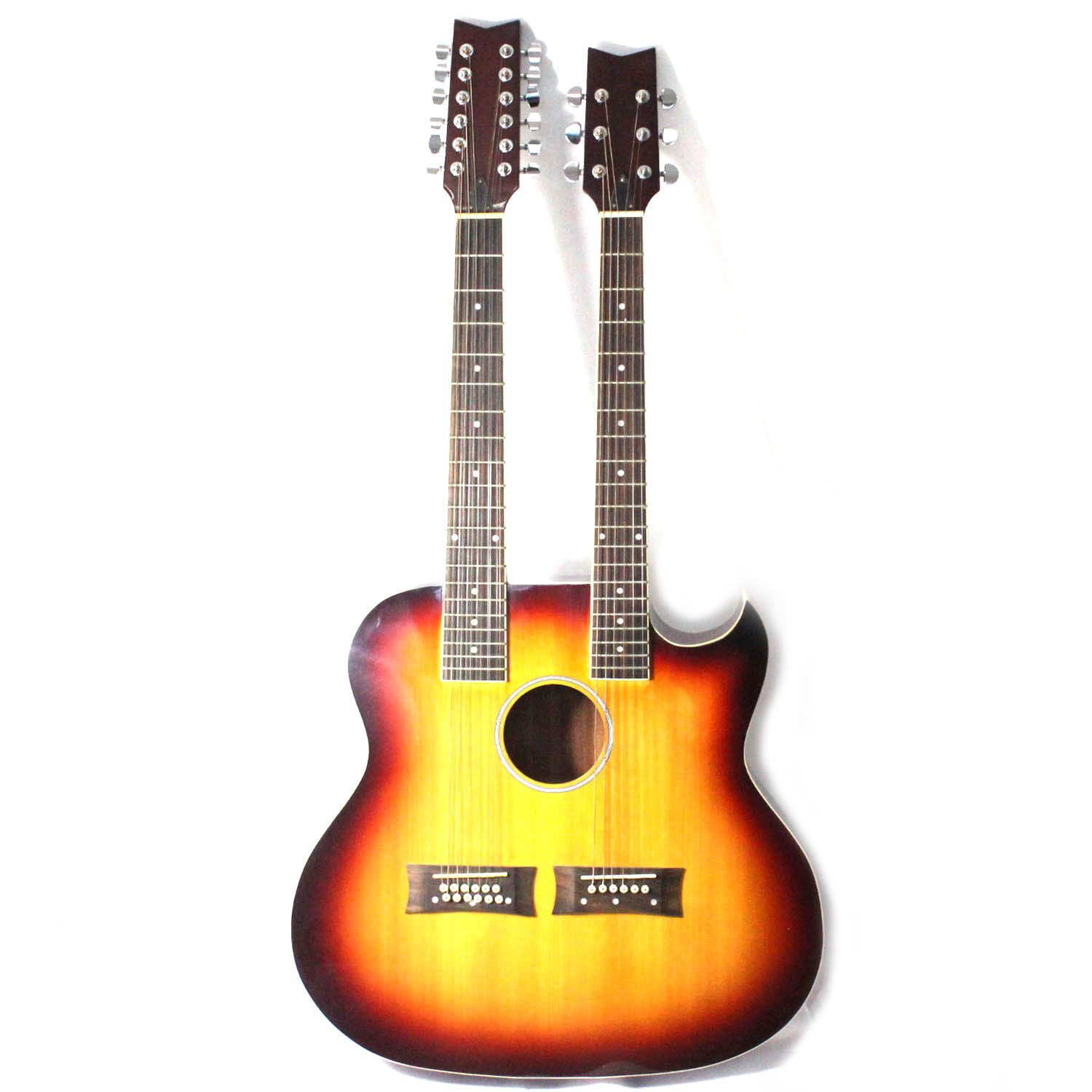 6/12 String Acoustic Electric Double Neck Guitar,With EQ And Bag From