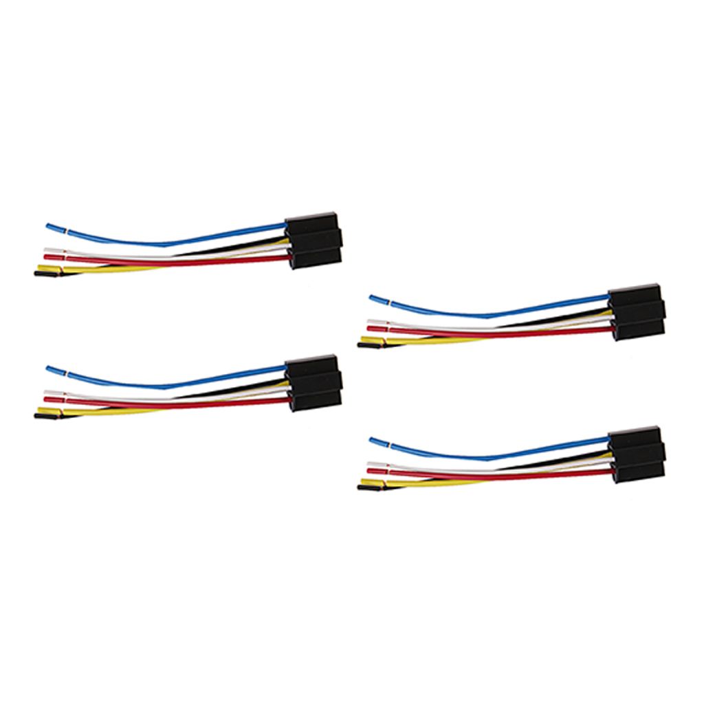 2020 Dc 12v 24v 40a 5 Pin Wire Cable Relay Socket Harness