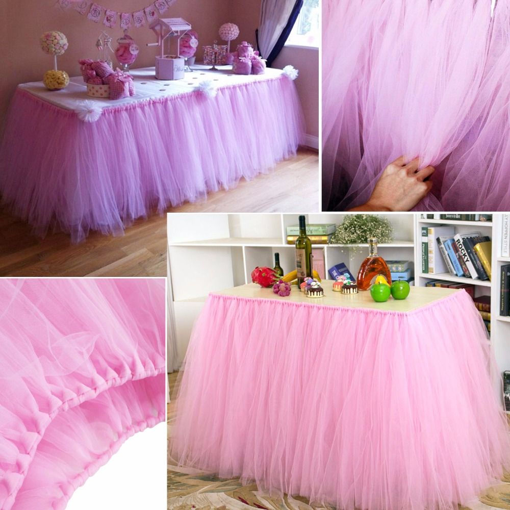2019 Fantastic Wonderland Tulle TUTU Table Skirt Tulle Tableware For
