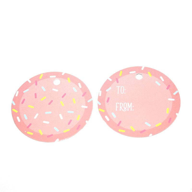 2021 4.5cm Round Pink Card Tags Gift Package Tags For Girl Friend Wedding Party DIY Hang Tags