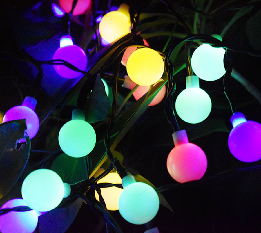 Solar Outdoor String Lights 30 Led Waterproof Ball Lamps Powered Starry Fairy Light For Garden Yard Home Parties