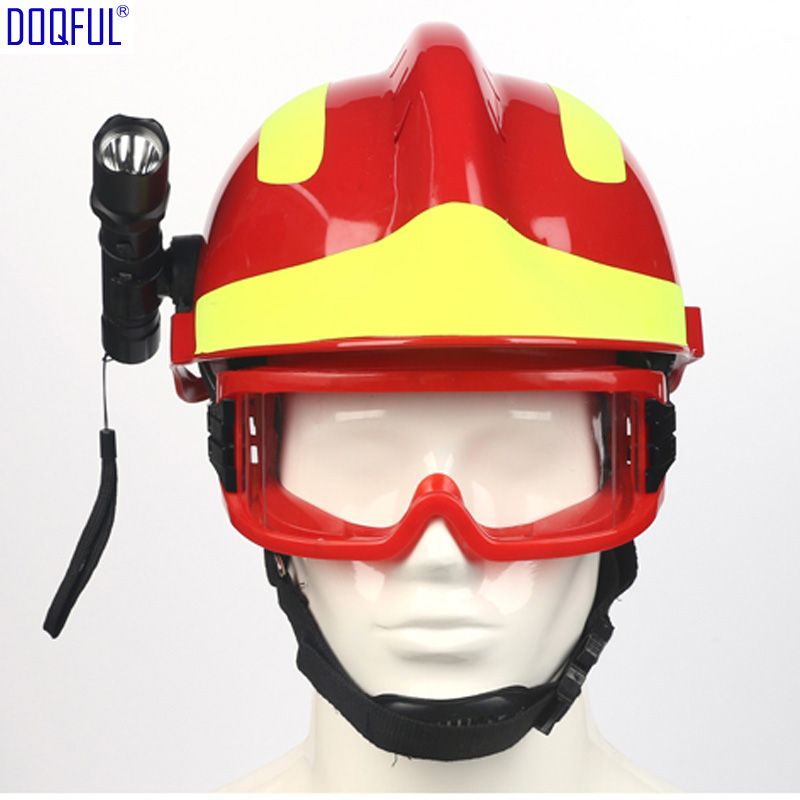 2019 Work Safety Rescue Crash Helmet Goggles Head Mounted Flashlight