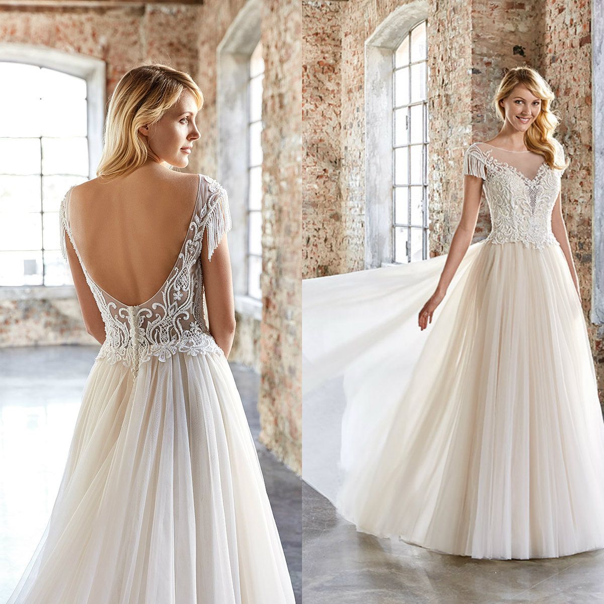 Discount Vintage Plus Size Wedding Dresses Sheer Jewel