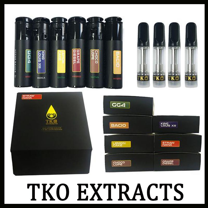 Newest Black TKO Extracts Vape Cartridge 0.8ml Ceramic Coil Thick Oil