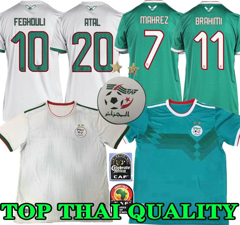 Shop Soccer Jerseys Online, MAHREZ 2019 Algeria Soccer Jersey 2 Star