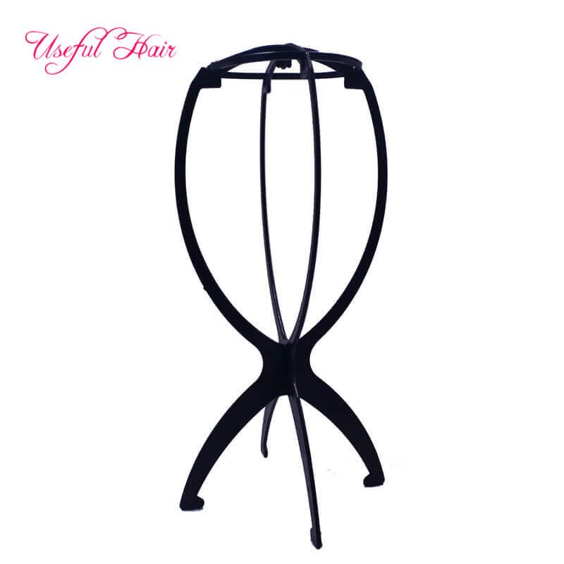 Black Wig Stand Portable Folding Plastic Stable Small Big Size Colored