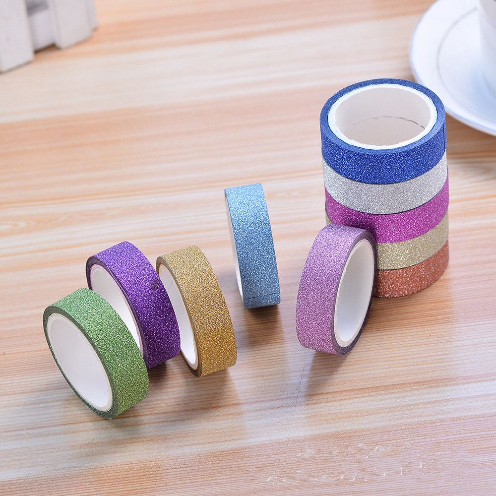 2016 Glitter Powder Tape And Paper Tape Sticker Glitter Tape Gift