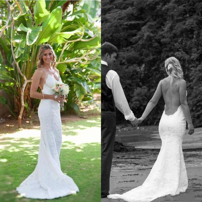Cheap Summer Beach Boho Wedding Dresses New 2019 Sexy Backless