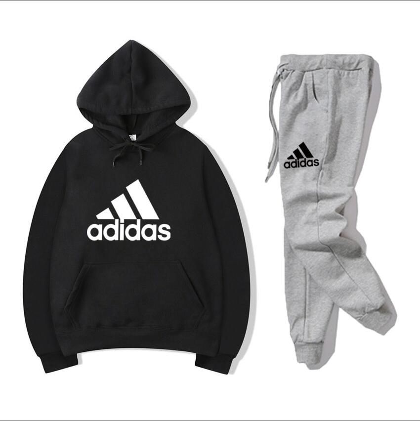 2019 New ADidas Men'S Tracksuits Sportswear Hoodie + Pants adidas Tracksuits, Sweatshirts, Pants | Football shop on