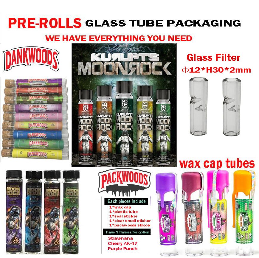 Full Types Joint Prerolls Glass Tube Packagings Dankwoods Packwoods