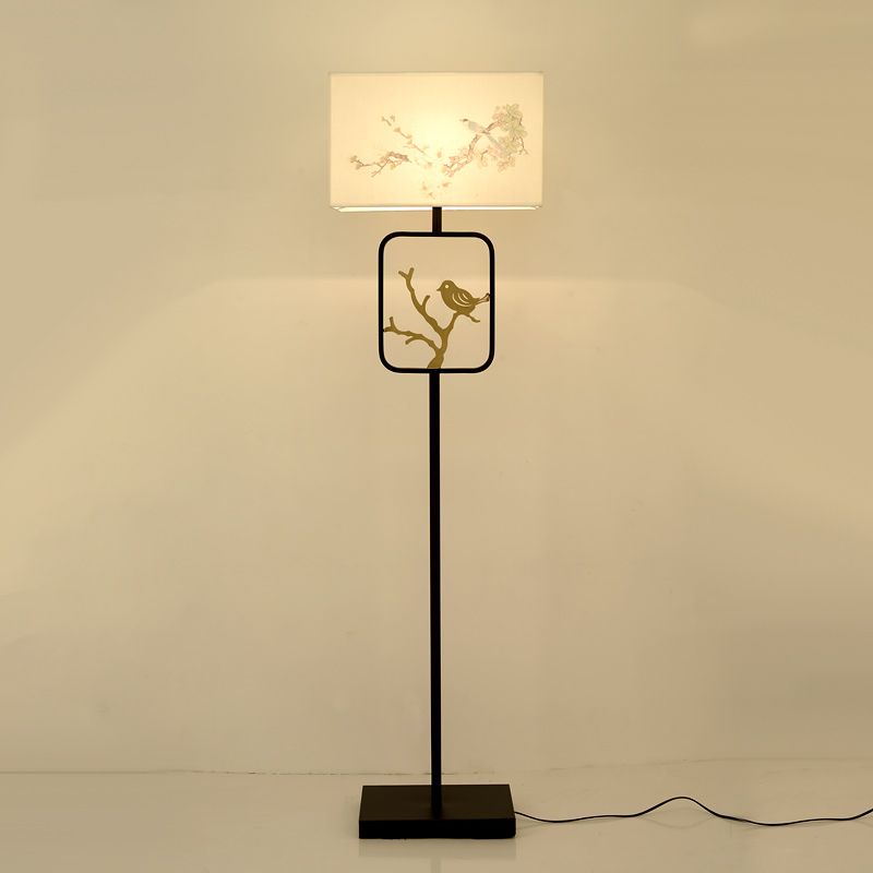 Jess Fabric Lamp Shade Floor Lamps European Standing Lights For Bedroom Living Room Postmodern Creative Lampara Light E27