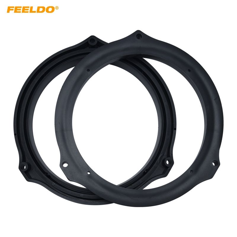 2020 FEELDO 6.5 Car Front Door Speaker Spacer Solid Modified Rings For