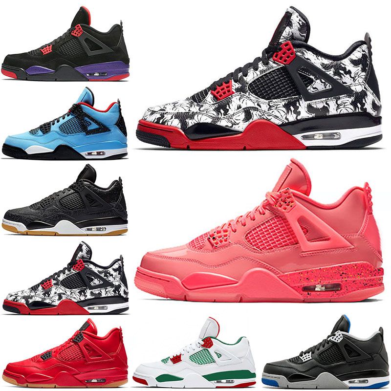Nike Air Jordan retro 4 Tattoo 4s zapatillas de deporte de diseñador Hot Punch zapatos de baloncesto para mujeres IV para hombres chicle negro Cat Nike Air Jordan retro 4 Tattoo 4s zapatillas de deporte de diseñador Hot Punch zapatos de baloncesto para mujeres IV para hombres chicle negro Cat