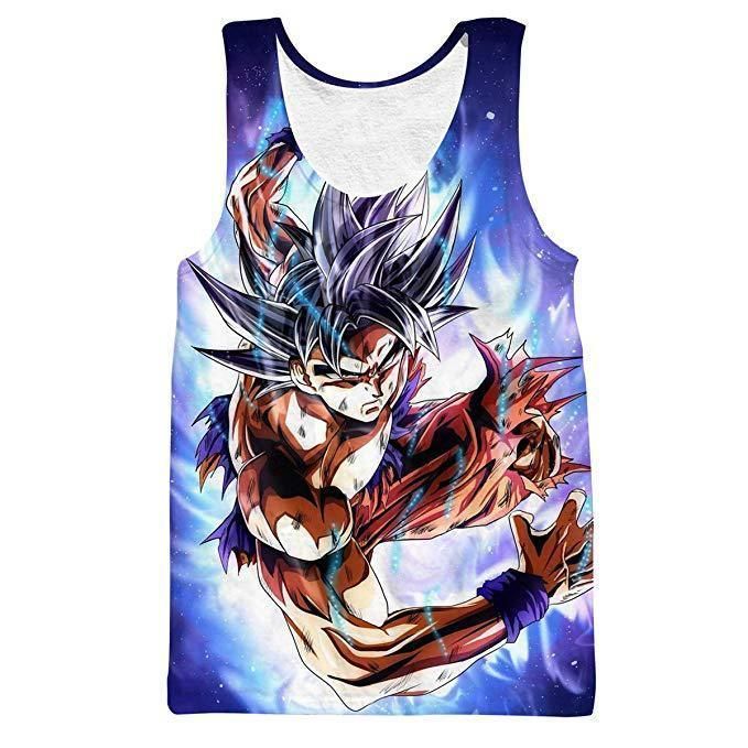 Dragon Ball Z Mens Summer Tank Tops Super Saiyan Goku Black Vegeta