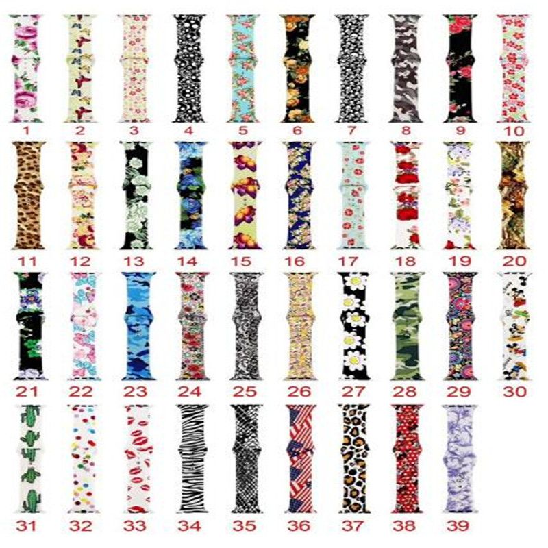Flower Bands For Apple Watch Series 5 4 3 2 1 40mm 44mm ...