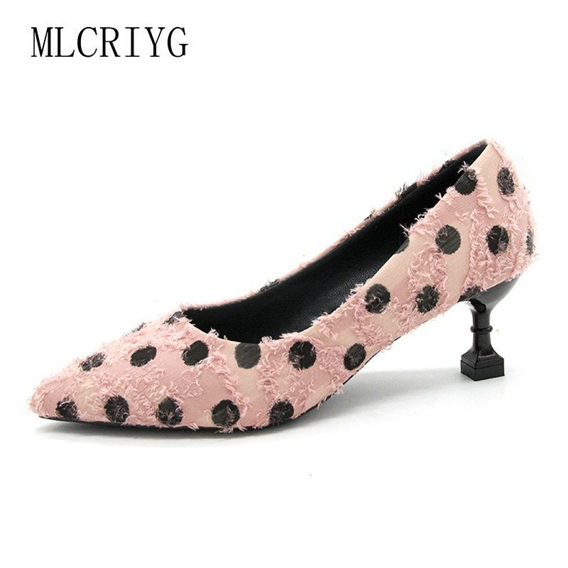 Chaussures Femme Talons Wave Shallow Super Broken Thread 2019 Automne Point Hauts Escarpins Nouvelle Robe Sweet Girls Pour Rose Femmes 1JclKTF3
