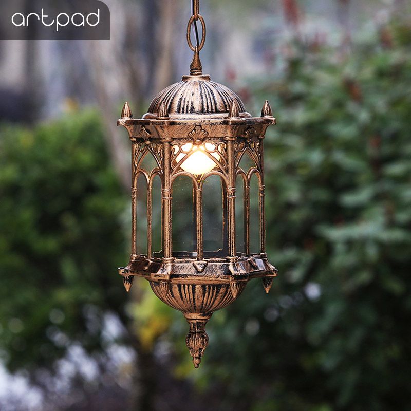 Artpad Nordic Rural Waterproof Light Outdoor Hanging Pendant Lights Artpad Nordic Rural Waterproof Light Outdoor Hanging Pendant Lights Balcony Courtyard Garden G Rack Night Lighting Fixture Multi Pendants