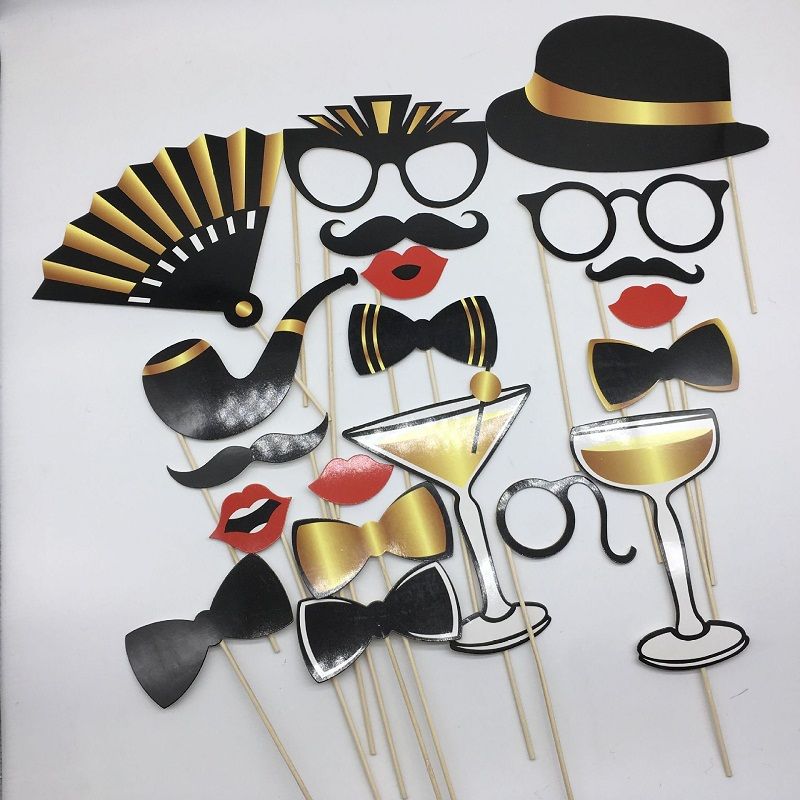 2021 Party Photo Props New Year'S Funny Props Wedding Spectacles Birthday Prop S Paper Beard